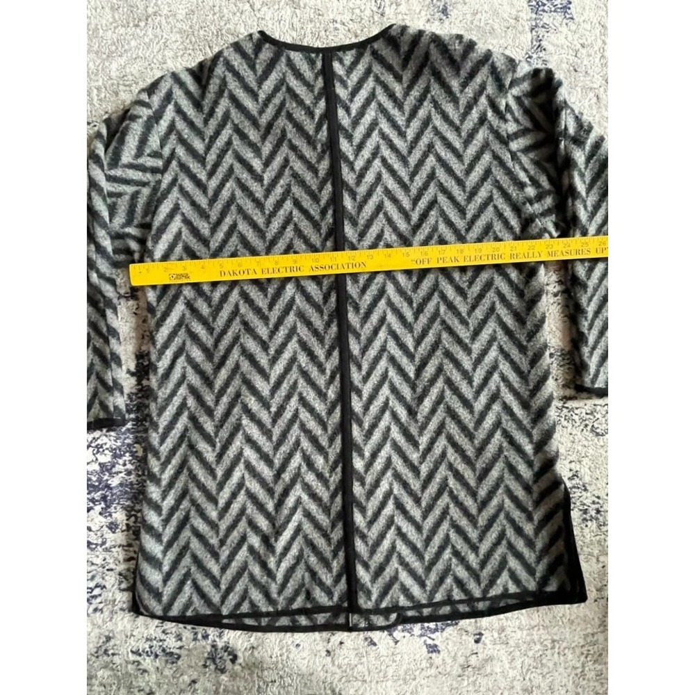 Talbots Women's Herringbone Wool Coat Full Zip Snap Front Medium NWT - Picture 10 of 11